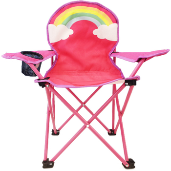 Dječja sklopiva stolica s karikaturalnim dizajnom, metalni okvir, prijenosna