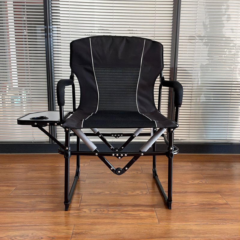 Összecsukható direktor szék kültéren — nylon, acél, Oxford szövet; ideális kempingezéshez, horgászathoz és a strandra
