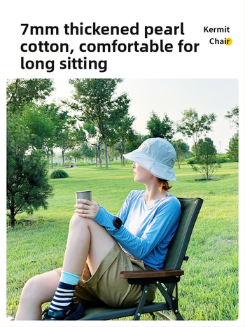 Összecsukható kültéri szék kempingezéshez és horgászathoz — Oxford vászon ülés, karbonacél váz, levehető