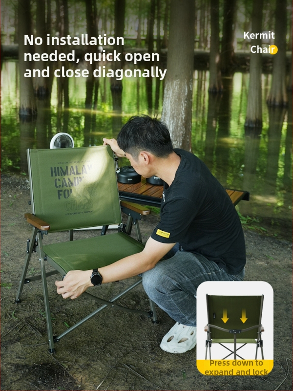 Összecsukható kültéri szék kempingezéshez és horgászathoz — Oxford vászon ülés, karbonacél váz, levehető