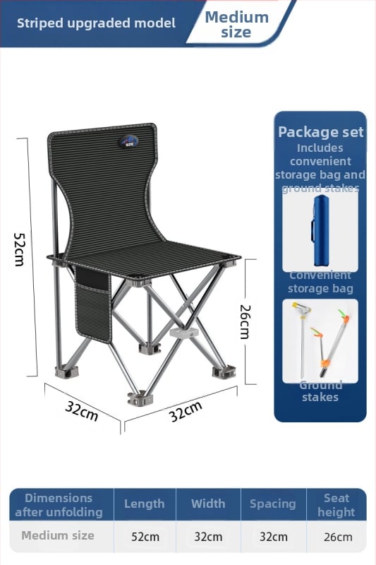 Kemping összecsukható horgászszék háttámlával külső használatra (Márka: Good fishing; Anyag: fém; Összecsukható: Igen; Piacra kerülés éve: 2023)