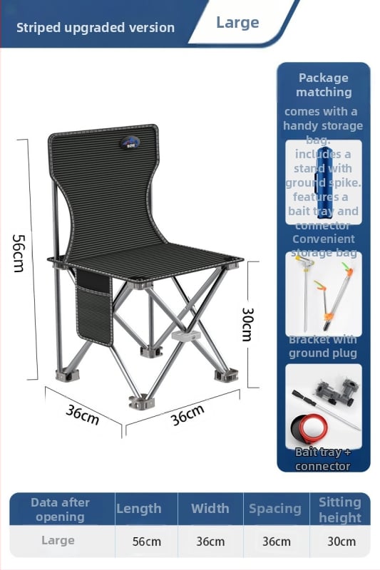 Kemping összecsukható horgászszék háttámlával külső használatra (Márka: Good fishing; Anyag: fém; Összecsukható: Igen; Piacra kerülés éve: 2023)