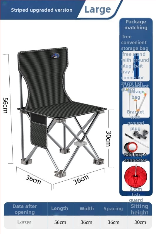 Kemping összecsukható horgászszék háttámlával külső használatra (Márka: Good fishing; Anyag: fém; Összecsukható: Igen; Piacra kerülés éve: 2023)