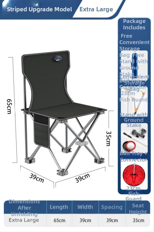 Kemping összecsukható horgászszék háttámlával külső használatra (Márka: Good fishing; Anyag: fém; Összecsukható: Igen; Piacra kerülés éve: 2023)