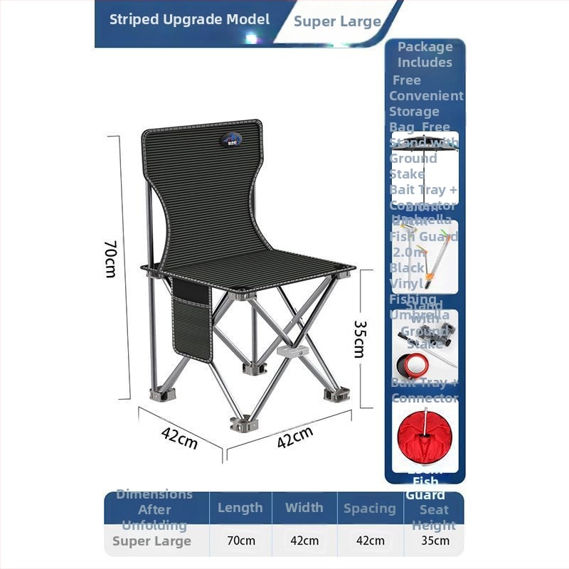 Kemping összecsukható horgászszék háttámlával külső használatra (Márka: Good fishing; Anyag: fém; Összecsukható: Igen; Piacra kerülés éve: 2023)