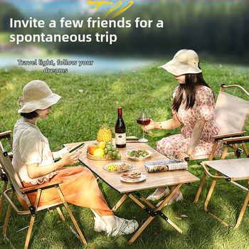 Arctic Wolf kültéri összecsukható asztal és szék készlet, szénacélból, hordozható kempingfelszerelés