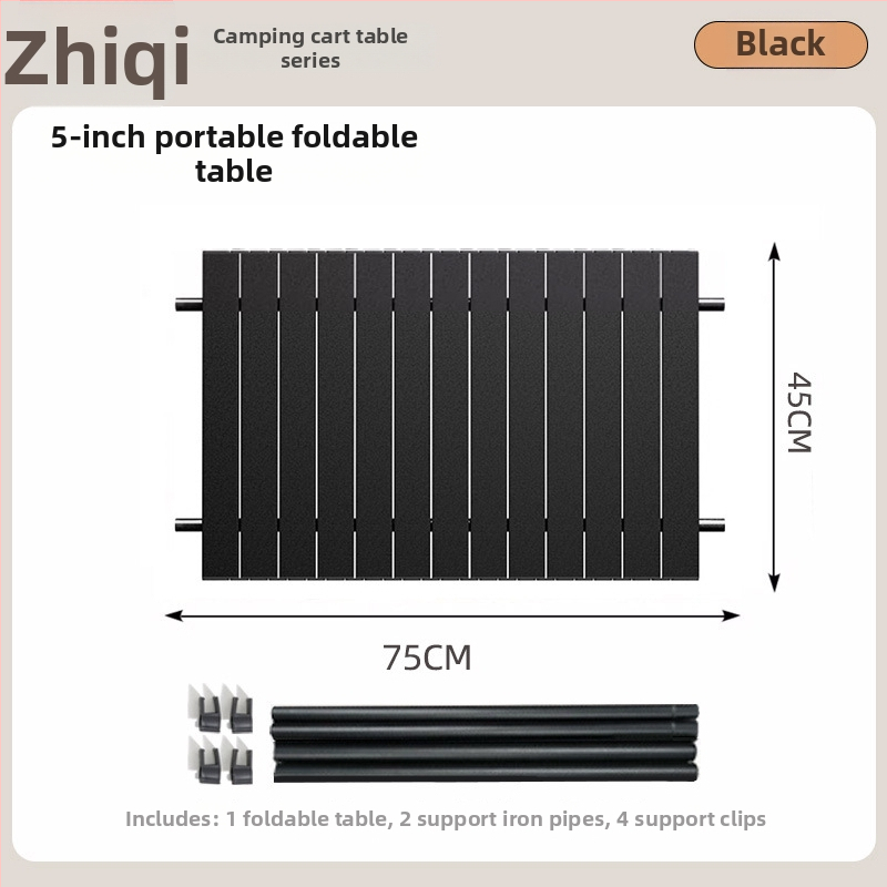 Összecsukható kemping étkezőasztal acélkerettel, tojás tekercs stílusú dizájn, kifinomult kemping stílus