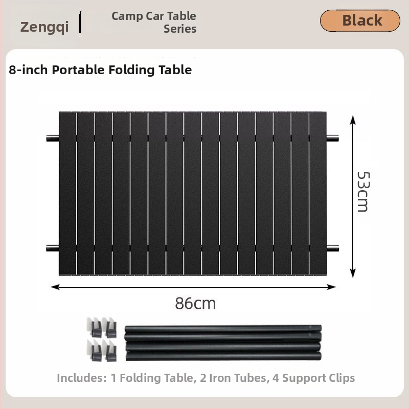 Összecsukható kemping étkezőasztal acélkerettel, tojás tekercs stílusú dizájn, kifinomult kemping stílus