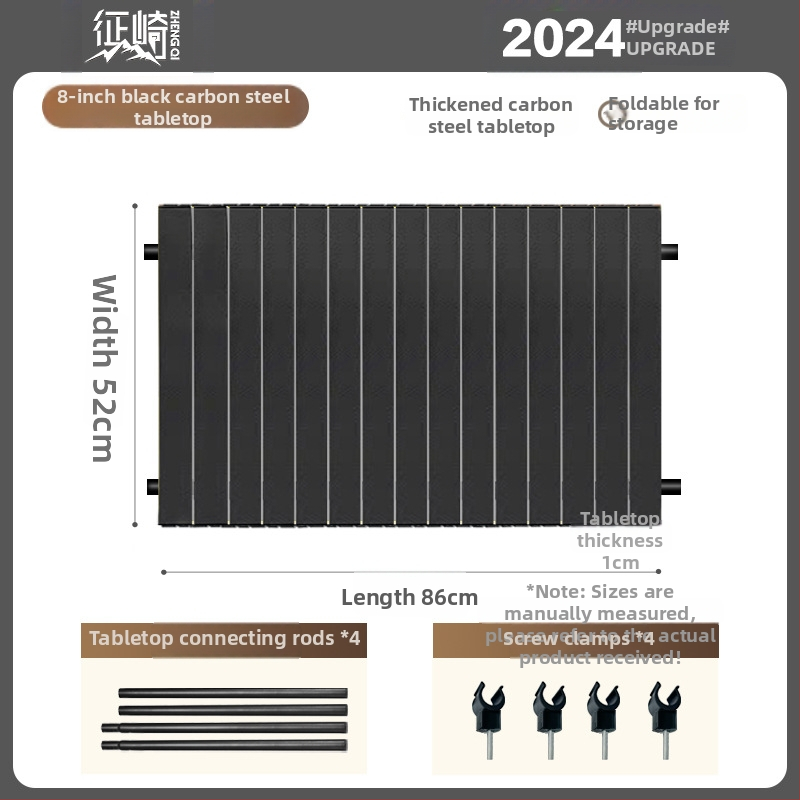 Összecsukható kemping étkezőasztal acélkerettel, tojás tekercs stílusú dizájn, kifinomult kemping stílus