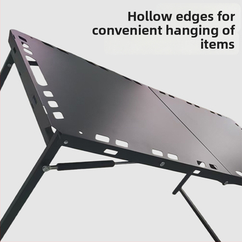 Vonku zložený stôl – uhlíková oceľ, skladacia konštrukcia, štýl: vonkajší, neformálny; kategória: skladacie stoly a stoličky