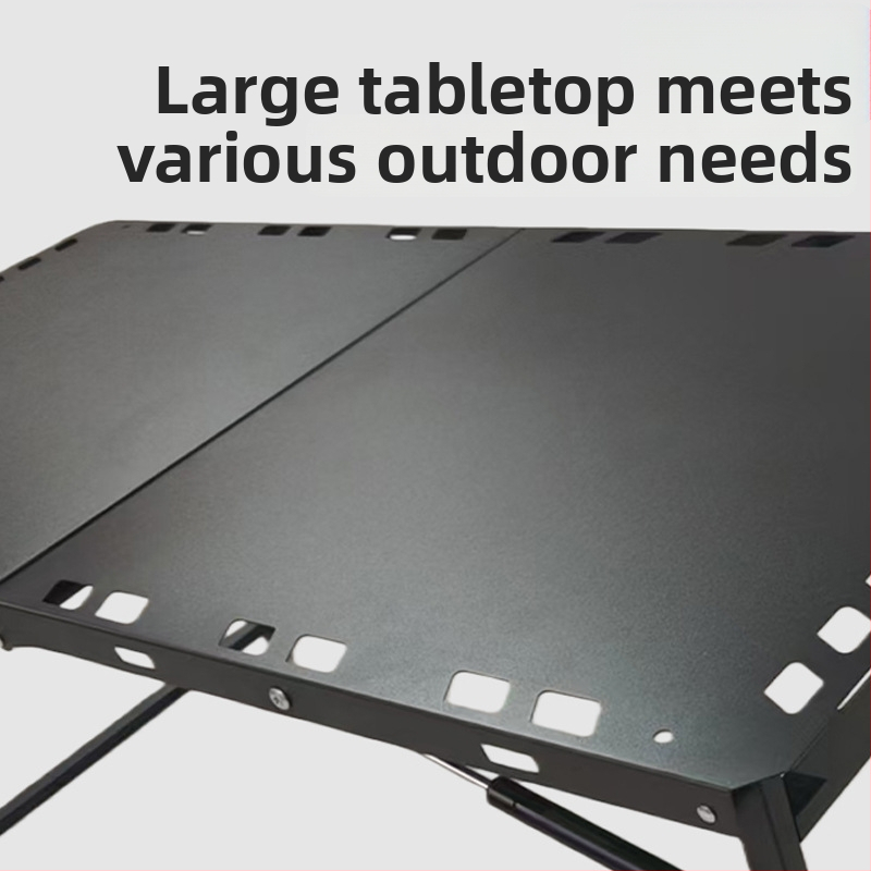 Vonku zložený stôl – uhlíková oceľ, skladacia konštrukcia, štýl: vonkajší, neformálny; kategória: skladacie stoly a stoličky