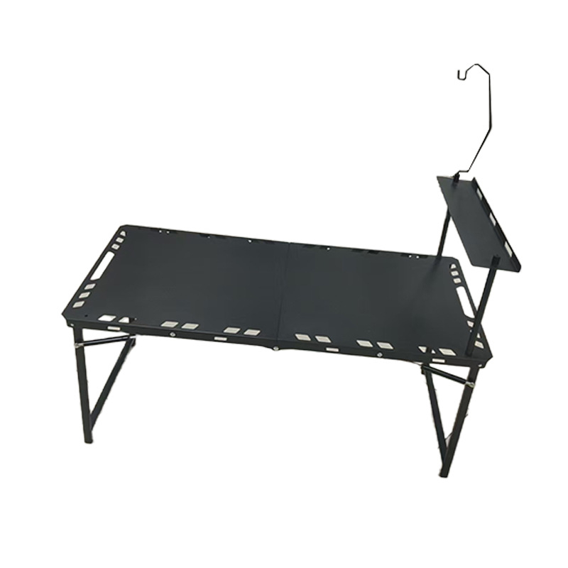 Kültéri összecsukható asztal – szénacél, összecsukható kialakítás, laza stílus; kategória: összecsukható asztalok és székek