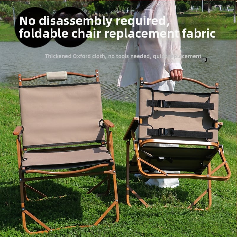 Kemping összecsukható székre cserélhető anyag — poliészter, vastag Oxford anyag, háttámla, összecsukható, alacsony ülőfelület