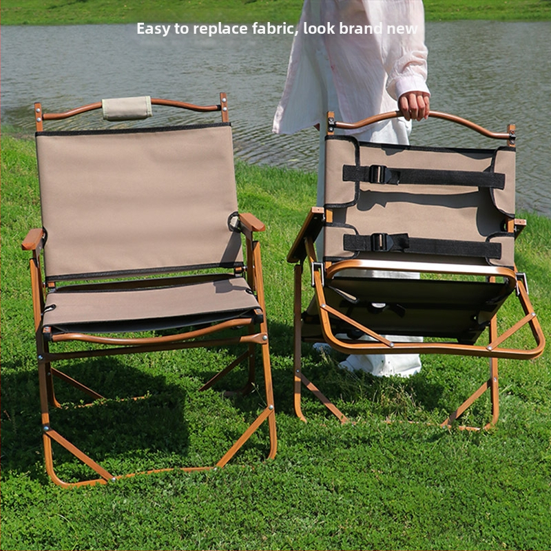 Kemping összecsukható székre cserélhető anyag — poliészter, vastag Oxford anyag, háttámla, összecsukható, alacsony ülőfelület