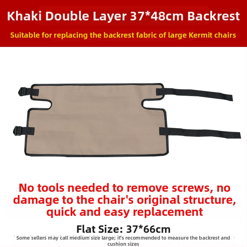 Kemping összecsukható székre cserélhető anyag — poliészter, vastag Oxford anyag, háttámla, összecsukható, alacsony ülőfelület