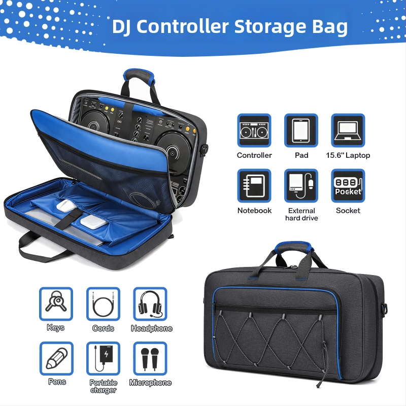Taška DJ konzoly pre hudobný nástroj | Oxford látka, nepremokavá, odolná voči opotrebovaniu, Unisex, zakrivený ramenný popruh