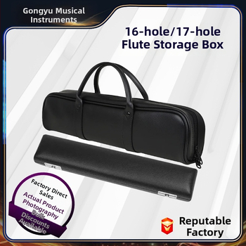 Fuvola szállító tok, bőr, Glenna, kartondobozos csomagolás, fuvolához