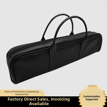 Fuvola szállító tok, bőr, Glenna, kartondobozos csomagolás, fuvolához