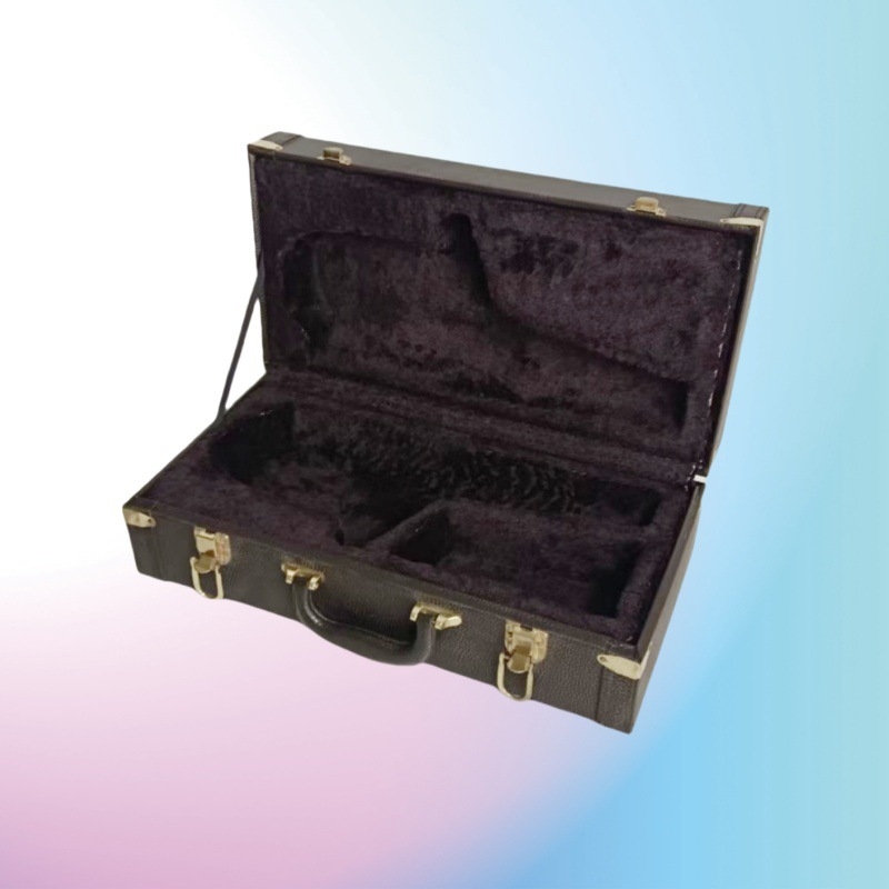 Kutija za saksofon, baršunasta unutrašnjost, dizajn u stilu klavira, dodatak za mosazne instrumente