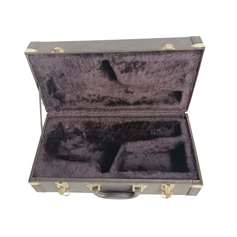 Kutija za saksofon, baršunasta unutrašnjost, dizajn u stilu klavira, dodatak za mosazne instrumente
