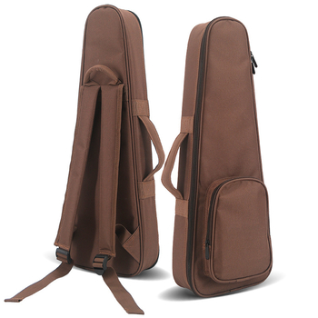 Gitár és ukulele táska vízálló megerősített hátizsákkal, külső Oxford anyag, pamut bélés, modell Ukulele Brown Cotton Thickened Backpack