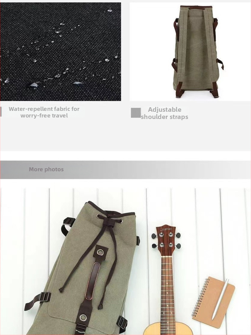 Τσάντα καμβά για μουσικά όργανα για ουκουλέλε και μικρή κιθάρα, unisex, επένδυση πολυεστέρα-βαμβάκι, μονόχρωμη, κυκλοφόρησε φθινόπωρο 2018.