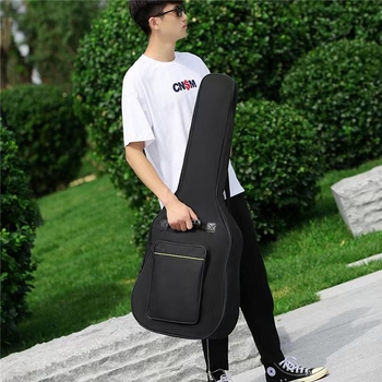 Geantă pentru chitară Lingmin, material Oxford, umplutură Pearl Cotton de 5 mm, căptușeală din bumbac, panou dorsal ergonomic pentru rucsac