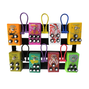 Pedalboard pentru chitară – configurație cu două rânduri, alimentare încorporată, aliaj de aluminiu, model G6-39X280-D