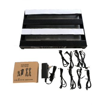 Pedalboard pentru chitară – configurație cu două rânduri, alimentare încorporată, aliaj de aluminiu, model G6-39X280-D