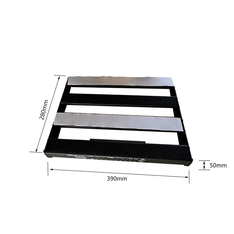 Pedalboard pentru chitară – configurație cu două rânduri, alimentare încorporată, aliaj de aluminiu, model G6-39X280-D