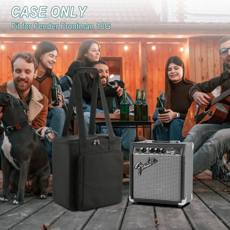 Geantă de umăr pentru difuzorul unei chitări electrice, design cubic, material poliester, portabilă pentru călătorii, stil modern minimalist