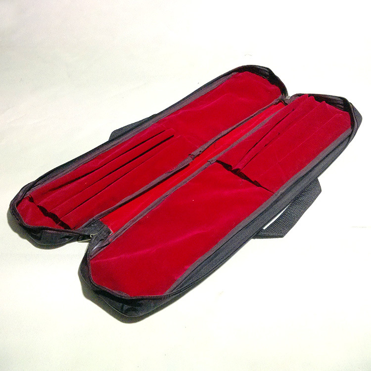 Geantă pentru instrumente muzicale pentru flaut (Xiao, Dongxiao) - din lemn, model în carouri, exterior din Oxford textil, marcă Huidian