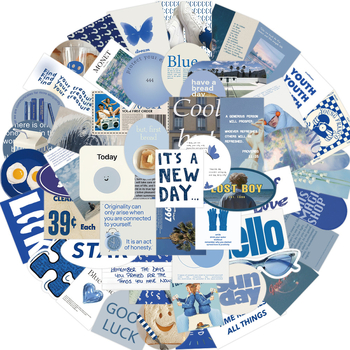 Set de stickere pentru chitară și bagaje – graffiti în stil INS, rezistente la apă, autoadezive, stil nordic, imprimare