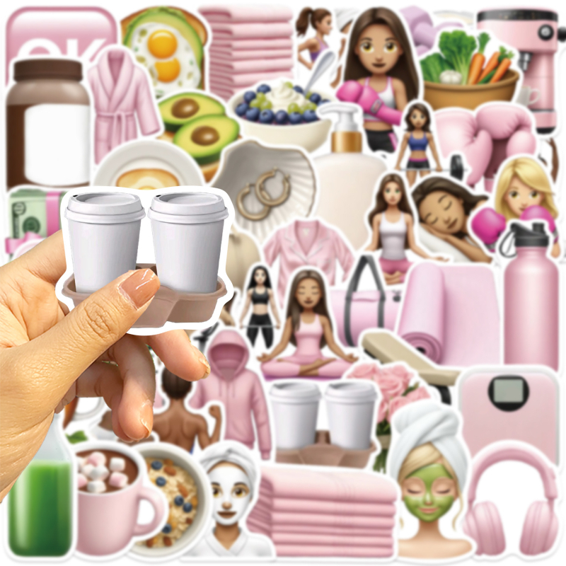 Set de stickere pentru bagaje și chitare – rezistente la apă, imprimare DIY, stil Nordic