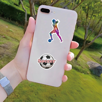 Set de autocolante cu temă fotbal mondial, 50 de autocolante impermeabile pentru bagaje, laptop, notebook și chitară