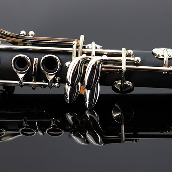 Clarinet cu corp Bakelite, finisaj nichelat, tonalitate Drop-B, pentru începători