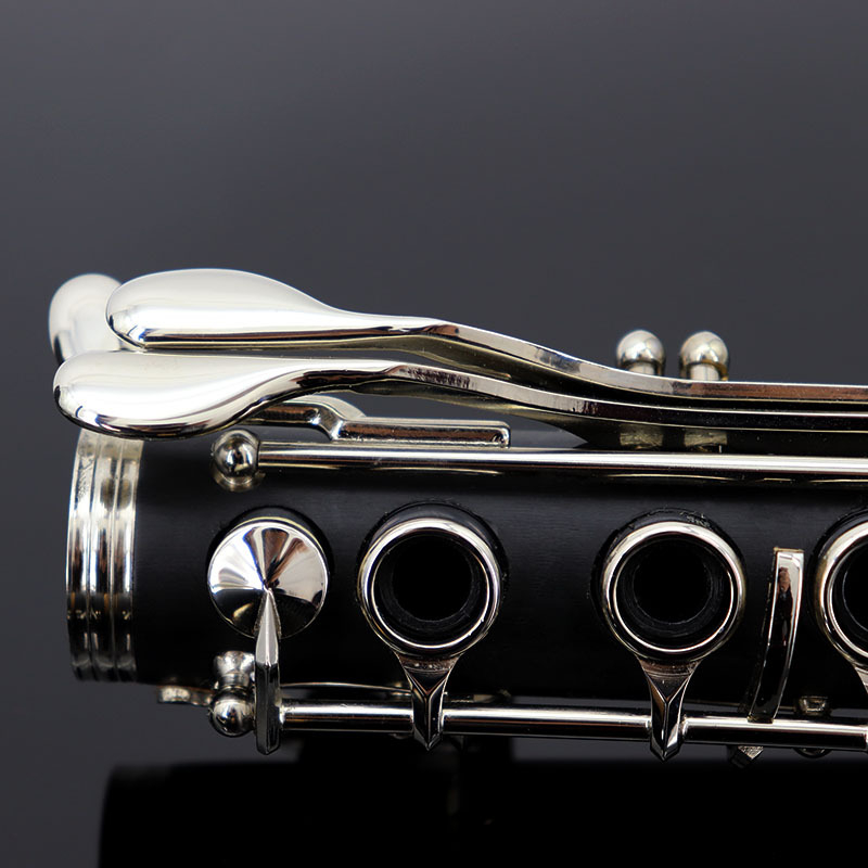 Clarinet cu corp Bakelite, finisaj nichelat, tonalitate Drop-B, pentru începători