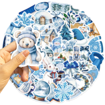 Abțibilduri pentru chitară, carnet și bagaje — 50 abțibilduri graffiti de iarnă, impermeabile (Brand Shi le; Lipire: Da; IP autorizat: Nu; Stil: Drăguț; Confecție: Tipărire)