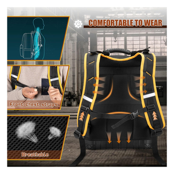 Σακίδιο εργαλείων από Oxford ύφασμα με σκληρή βάση, θήκη για φορητό και πολλές τσέπες – ανθεκτικό κιτ εργαλείων (Μάρκα: Nothing; Υλικό: Oxford ύφασμα; Βάση: σκληρή; Θήκη φορητού; Πολλές τσέπες)