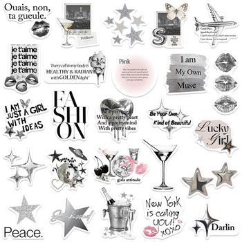 Set de autocolante 50 buc, PVC autoadeziv, stil cartoon, imprimare, graffiti DIY