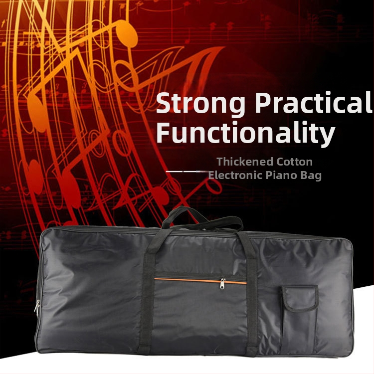 Geantă pentru Tastatură Electronică cu 61 Taste | Material Oxford | Căptușeală groasă și Umplutură de Bumbac | Bretele Duble de Umeri | Imprimare Logo
