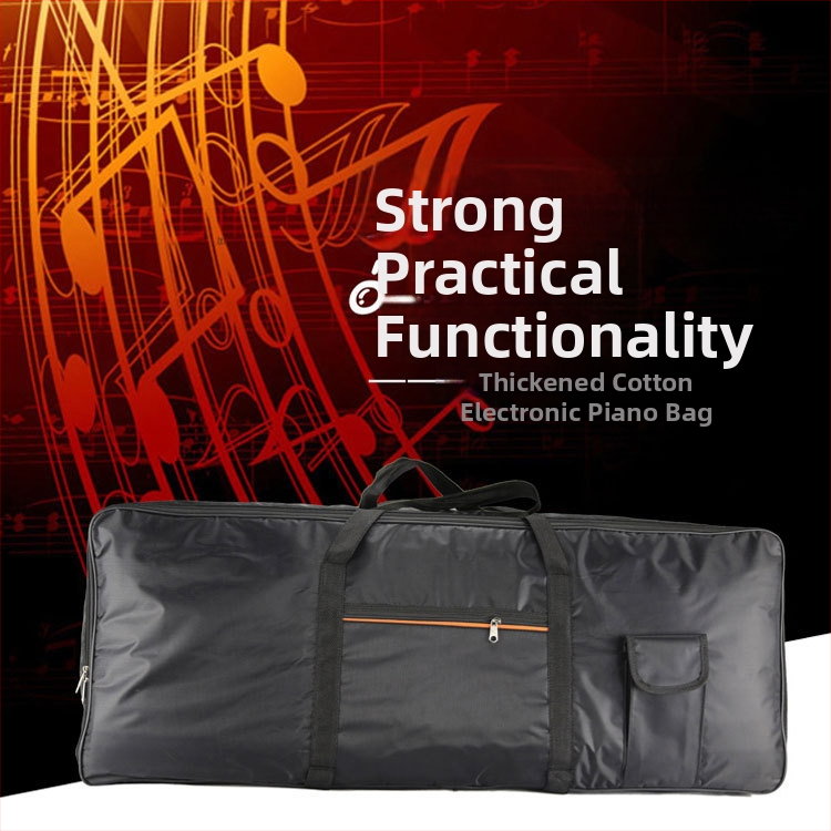 Geantă pentru Tastatură Electronică cu 61 Taste | Material Oxford | Căptușeală groasă și Umplutură de Bumbac | Bretele Duble de Umeri | Imprimare Logo