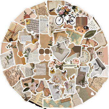 Set autocolante pentru DIY: 50 bucăți, impermeabile, autoadezive, stil Nordic, motive graffiti cu fragmente retro pentru decorarea chitarelor și bagajelor