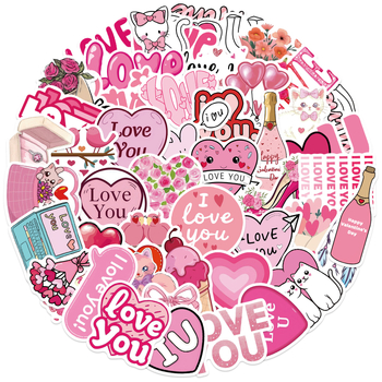 Set de autocolante Shi le: 50 autocolante cartoon graffiti pentru chitară, caiet și bagaj — impermeabile, stil drăguț, imprimare