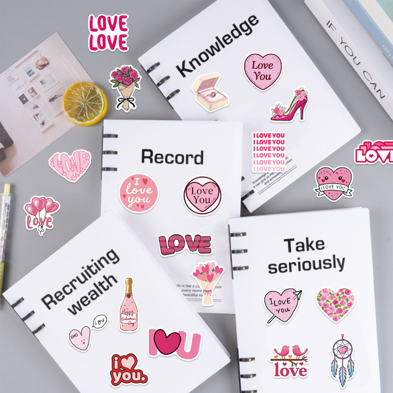 Set de autocolante Shi le: 50 autocolante cartoon graffiti pentru chitară, caiet și bagaj — impermeabile, stil drăguț, imprimare