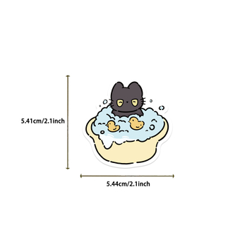 Set naljepnica: 50 listova, zločeste crne mačke u graffiti stilu, vodootporne, za gitaru, bilježnicu i prtljagu, ispisani dizajn