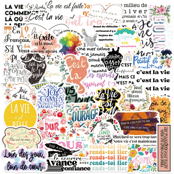 Set naljepnica za prtljagu i gitaru, 50 crtić inspirativnih graffiti naljepnica, vodootporne, DIY dekoracija