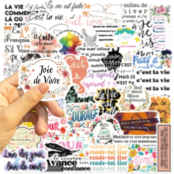 Set naljepnica za prtljagu i gitaru, 50 crtić inspirativnih graffiti naljepnica, vodootporne, DIY dekoracija