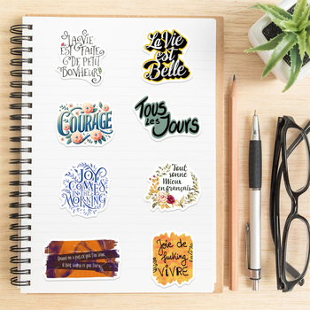 Set naljepnica za prtljagu i gitaru, 50 crtić inspirativnih graffiti naljepnica, vodootporne, DIY dekoracija