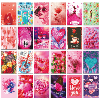 Valentinovo graffiti naljepnice – 50 komada za telefone, prijenosna računala, bilježnice, skejtbordove, hladnjake, kufere, električna vozila i gitare • sladak stil • tiskano